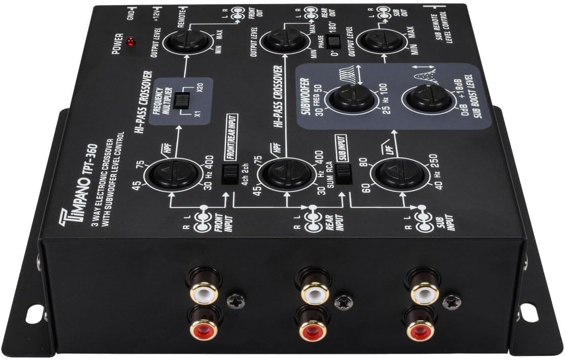 3-Way Electronic Crossover with Remote Control for Ultimate Audio Optimization