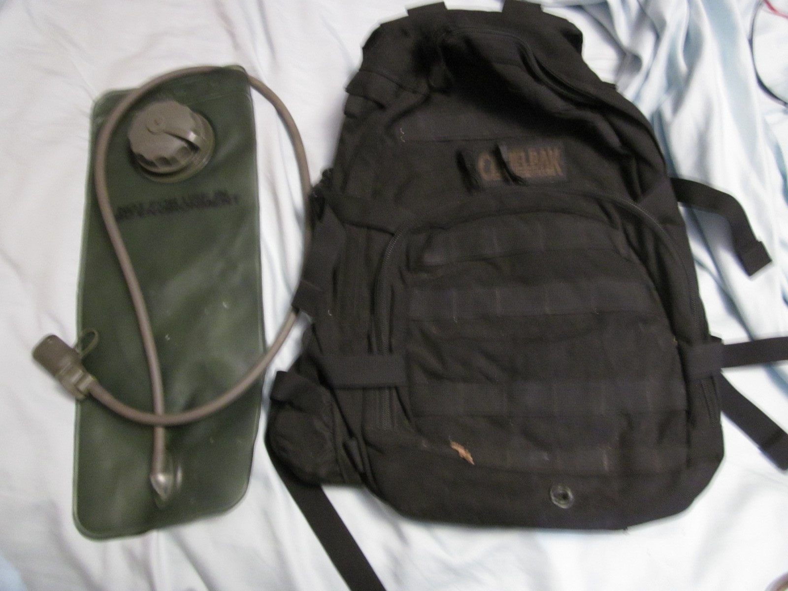 CamelBak Tactical Hydration Backpack Black w/ Unused Water Bladder MOLLE Straps