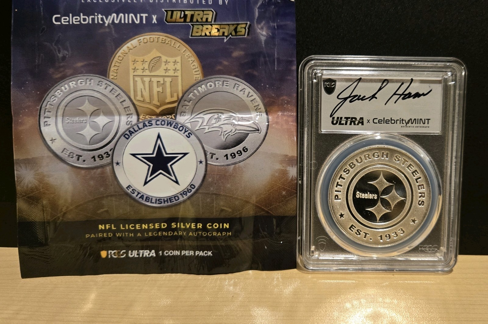 2025 UltraBreaks NFL Hall of Fame Silver Series Pittsburgh Steelers Jack Ham HOF