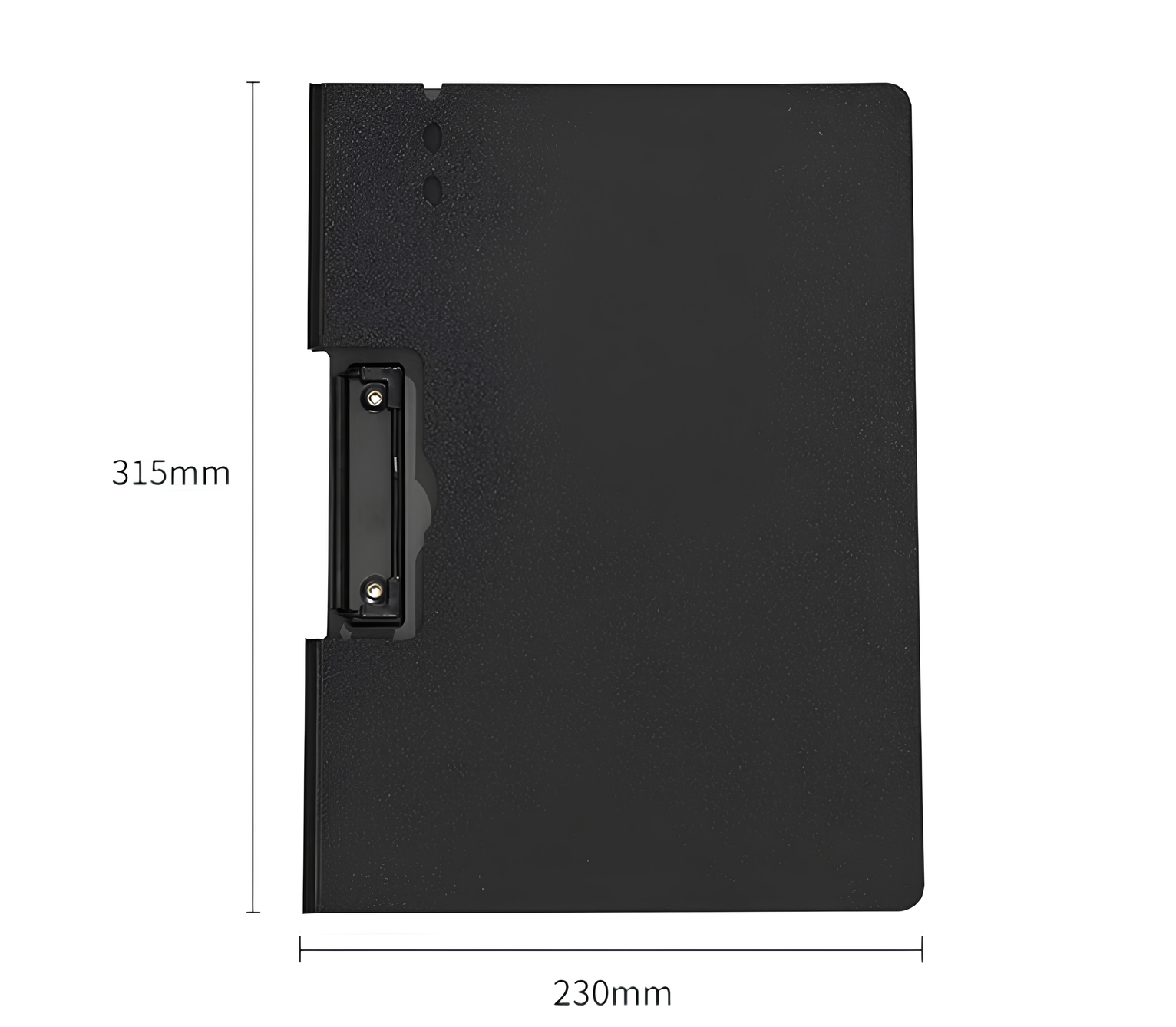 4 Pcs Black Foldable Plastic Clipboard Horizontal Opening, with Protective Cover