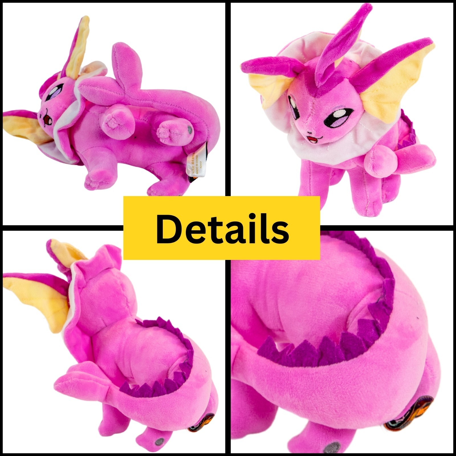 Pokémon Shiny Vaporeon 8" Plush Toy Plushie Cute Soft Eevee Eeveelution Decor