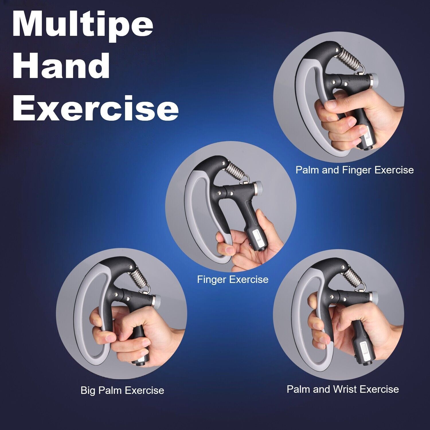 2Pack Hand Grip Strength Power Trainer Gripper Strengthener Adjustable Exerciser