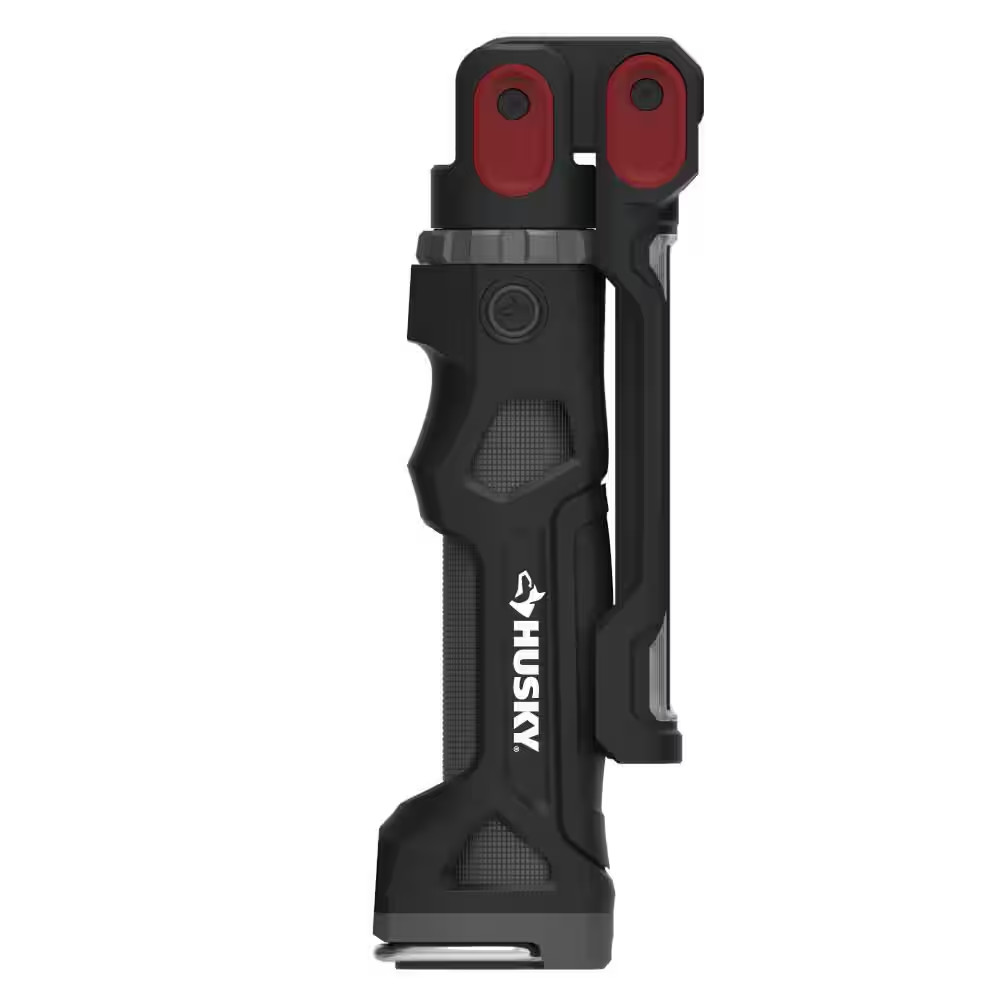 1200 Lumens Rechargeable LED Inspection Flip Flashlight with UV