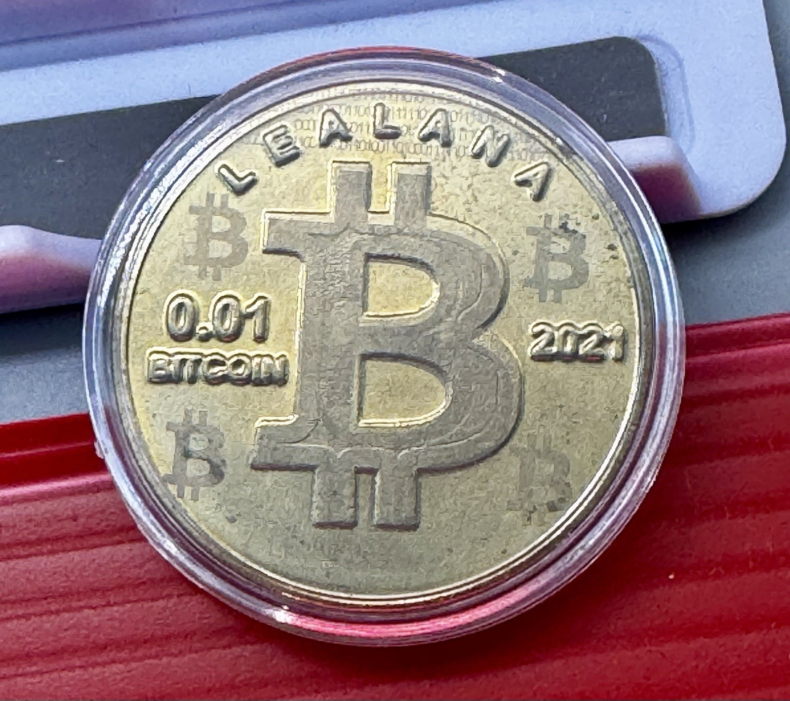 Lealana .01 brass Design D Binary Redeemed RARE -#280-bit coin Lealana CASASCIUS
