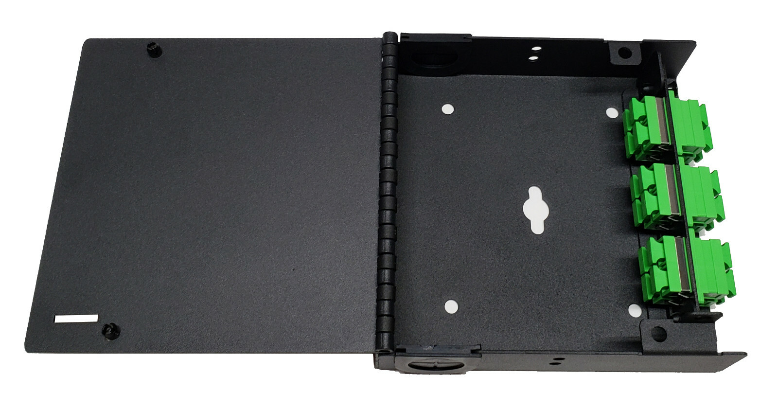 12 Fiber Wall Mount w/ 6 SC/APC Duplex Adapters, Patch Only Singlemode