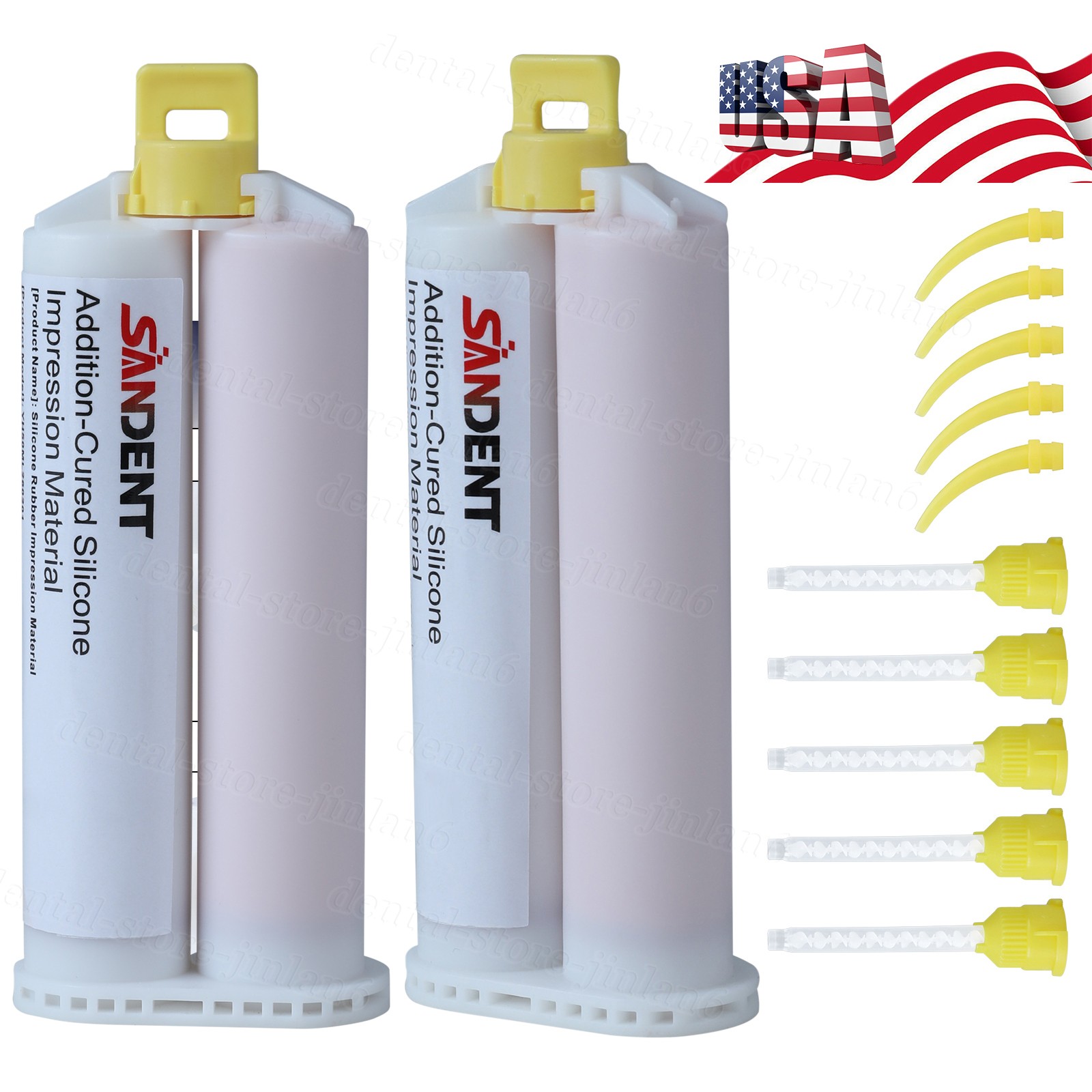 Dental Impression Material VPS Light Body Regular Set (2 Cartridge & 10Tips) PVS