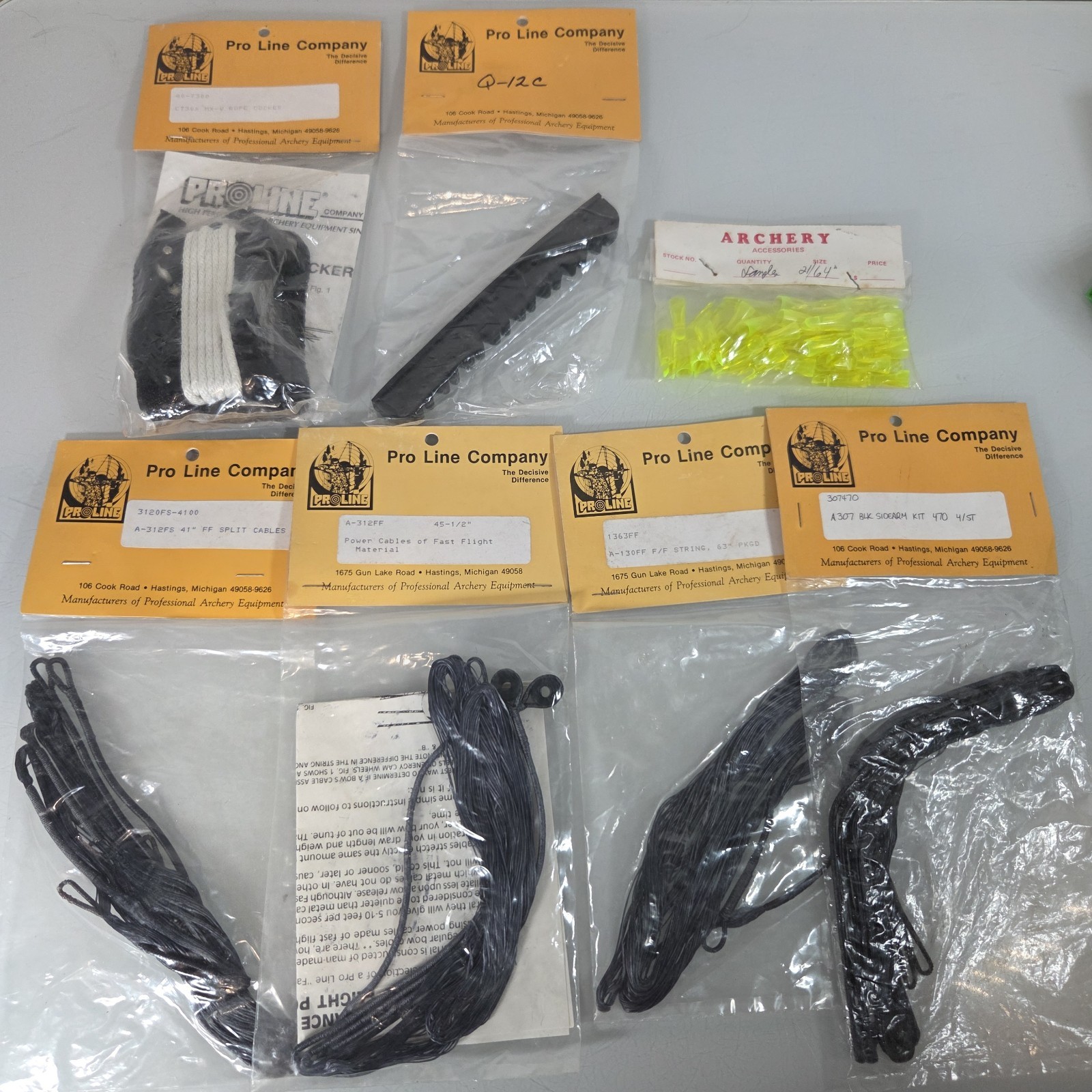 Pro Line Company Archery Accessories Vintage Parts Lot - Strings Rope Cocker