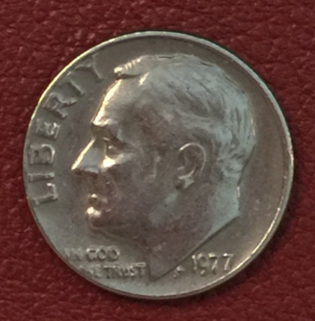 1977 P  Roosevelt Dime - Actual coin - Free shipping.