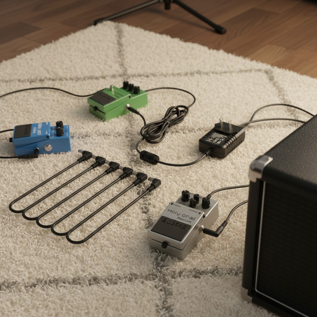 Professional 1A Power Adapter for Guitar Pedals with Noise Isolation Technology