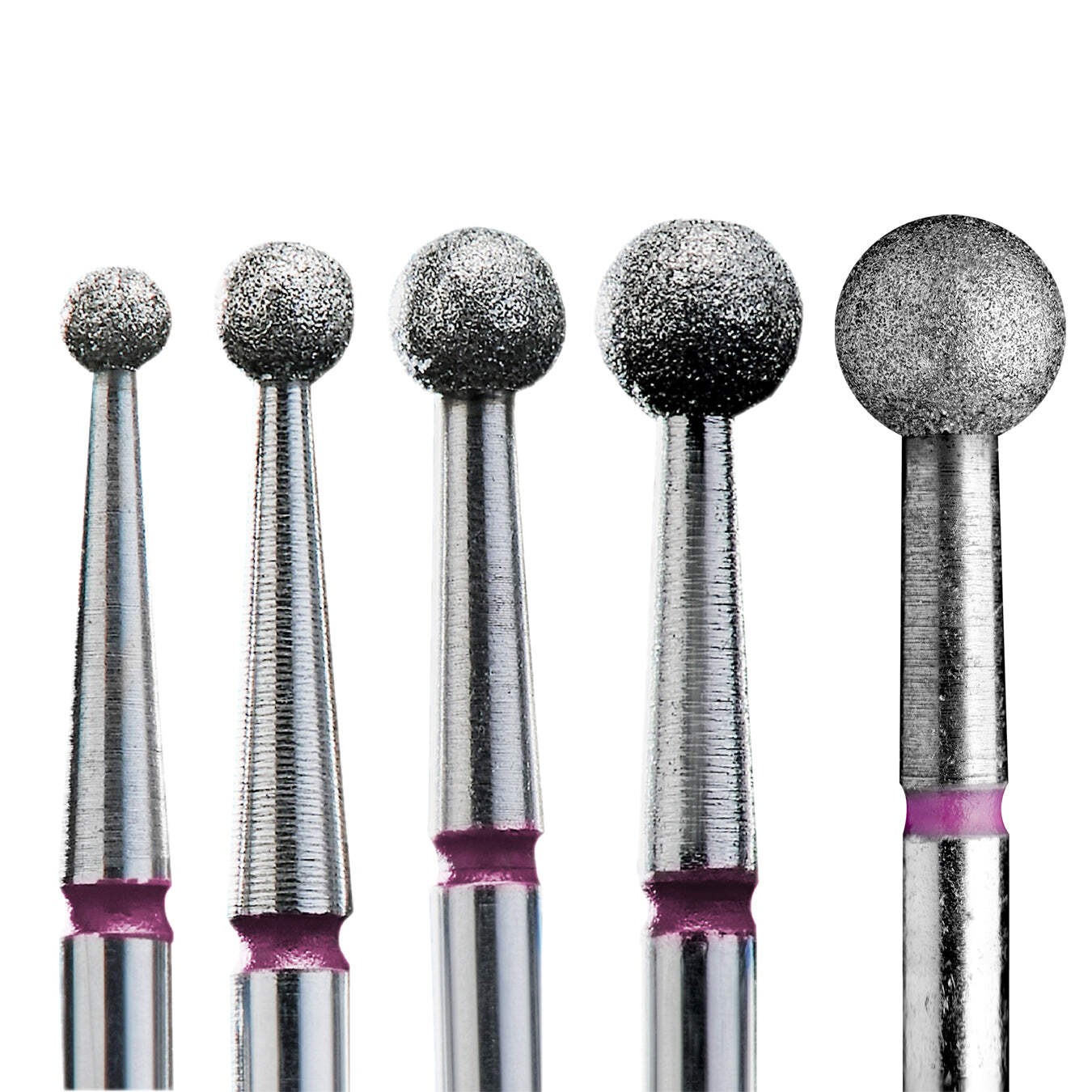 STALEKS PRO Diamond nail drill bit (ball) red | Set of 1 pcs (FA01R0)