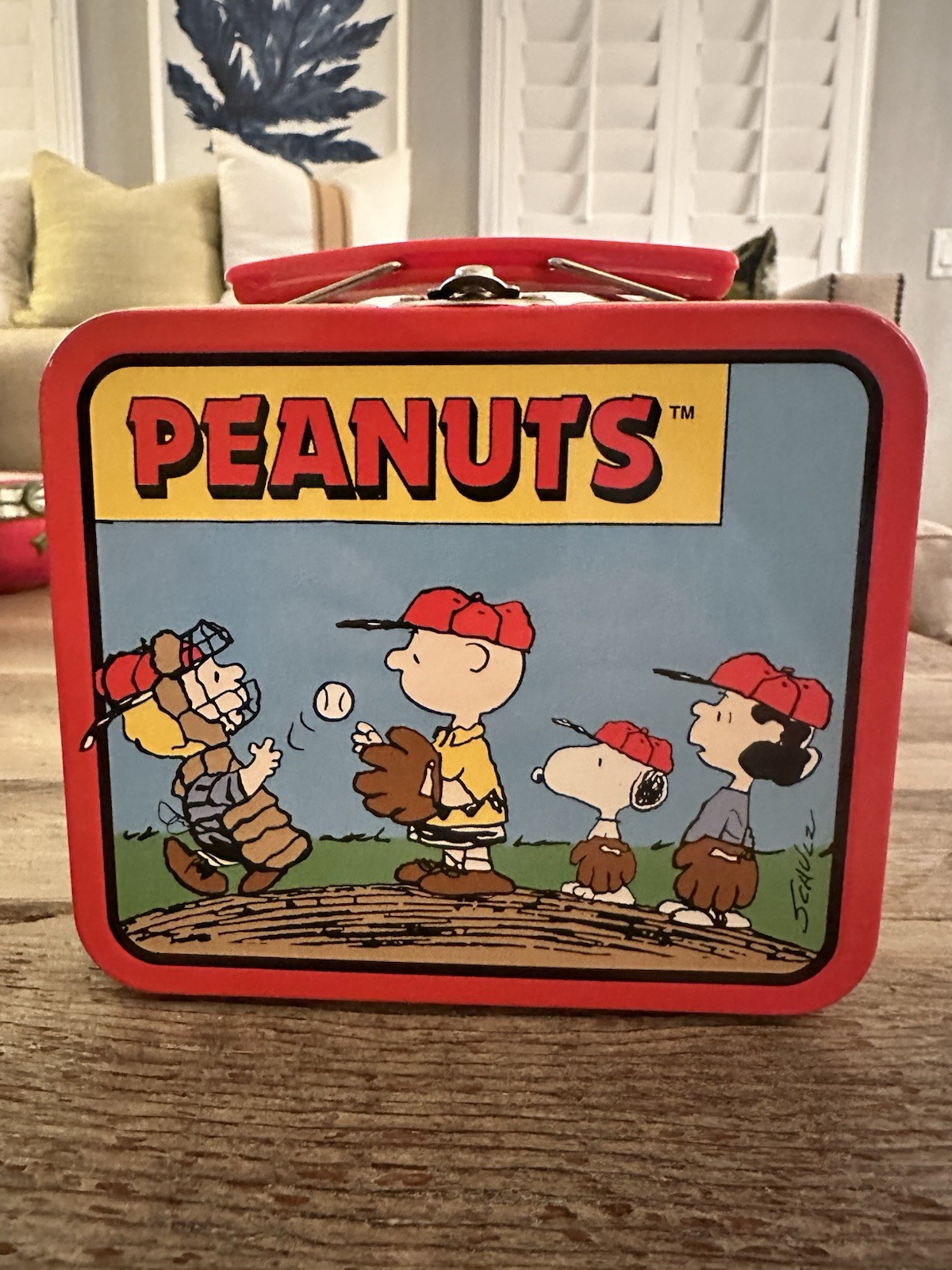 Peanuts Mini Lunchbox Baseball Charlie Brown, Snoopy, Schroeder, Lucy