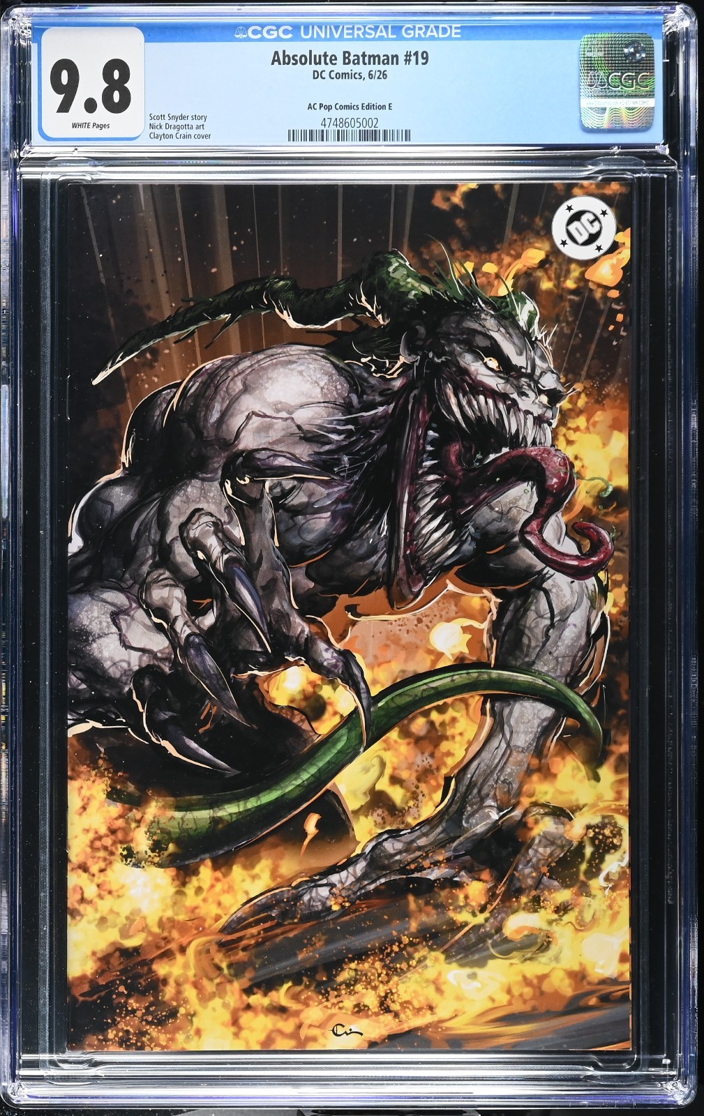 Absolute Batman #19 - AC Pop Comics/Clayton Crain Edition A - CGC 9.8