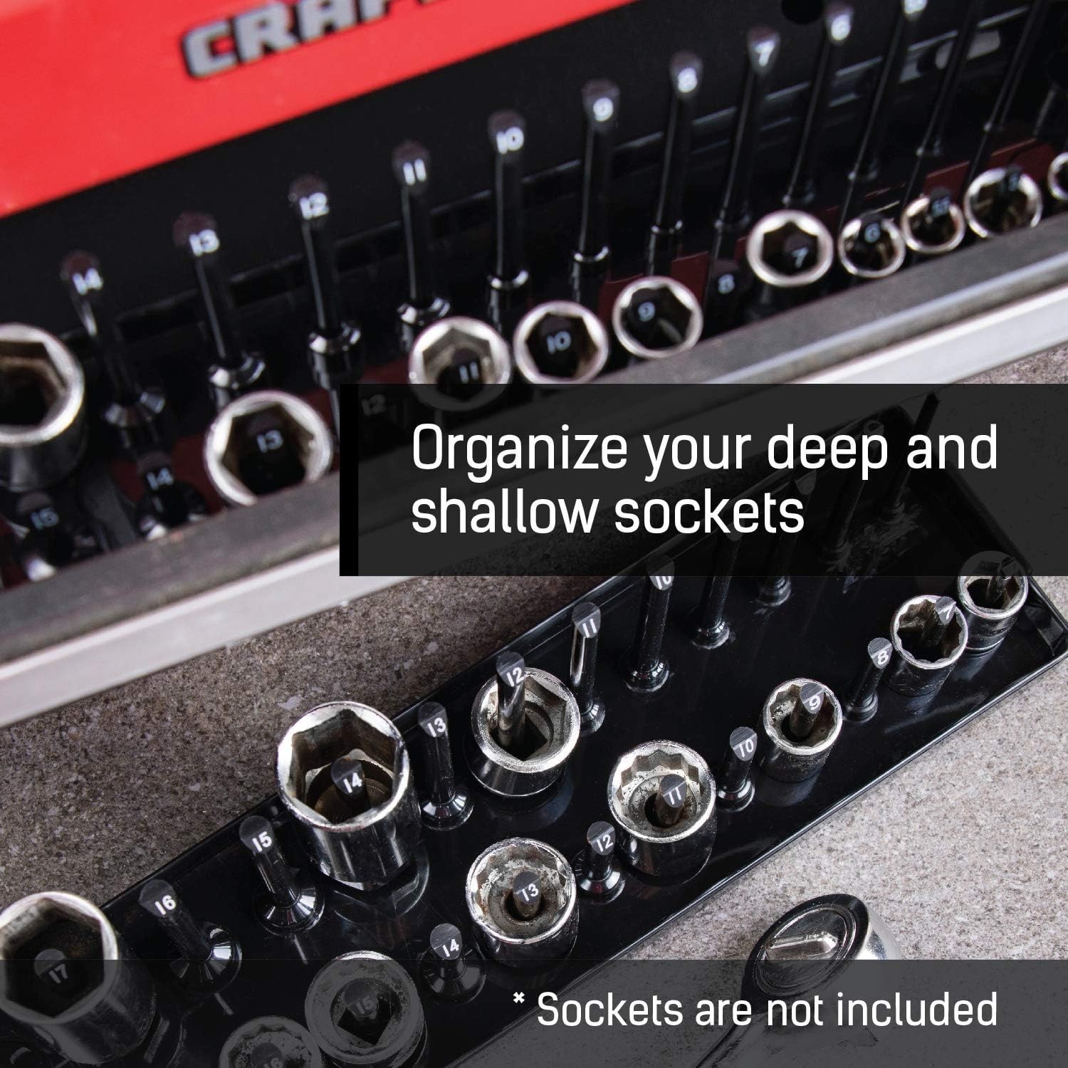 Socket Organizer Tray Set - SAE & Metric Storage Holders