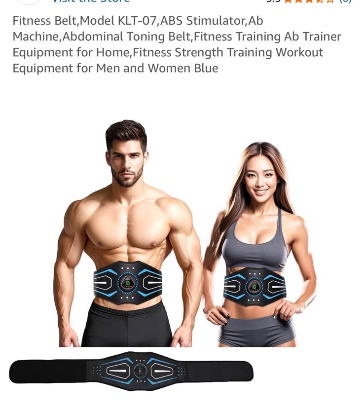 ABS Stimulator Ab Workout Equipment Ab Machine w/Extension Belt Abdominal Unisex