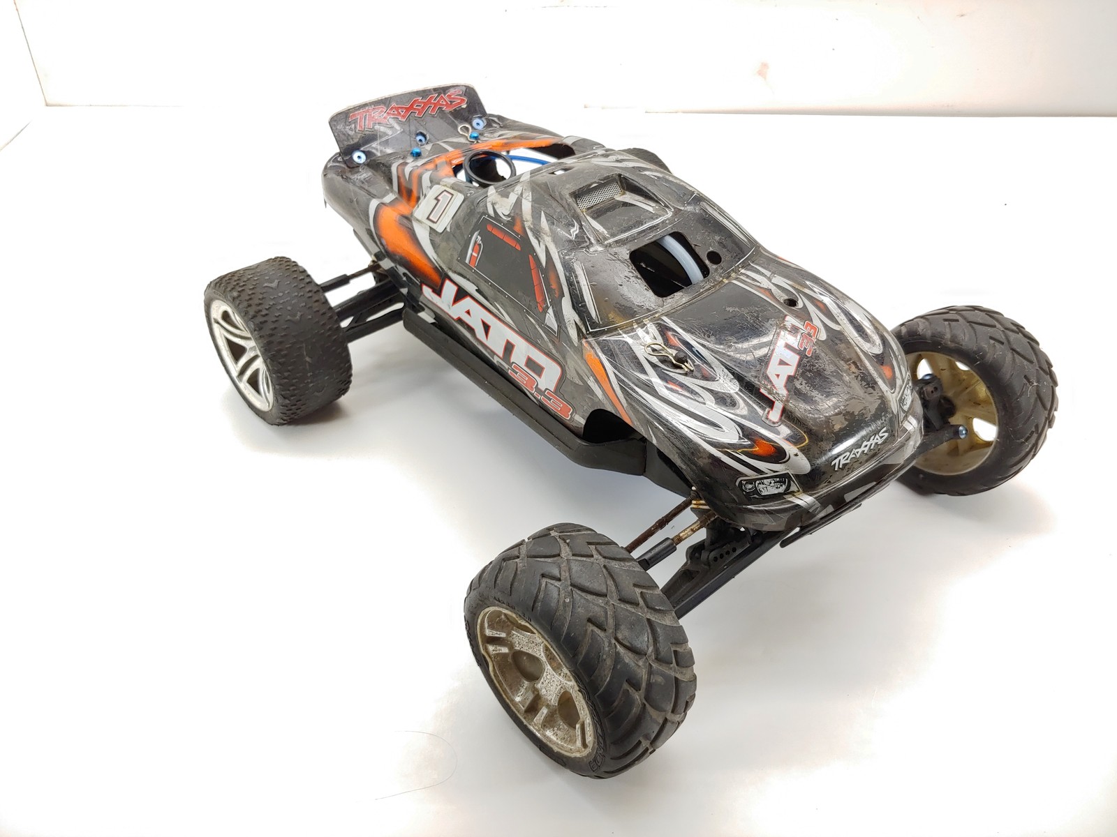 Vintage Old Traxxas Jato 3.3 1/10 2wd Nitro Stadium Truck Roller Rolling Chassis
