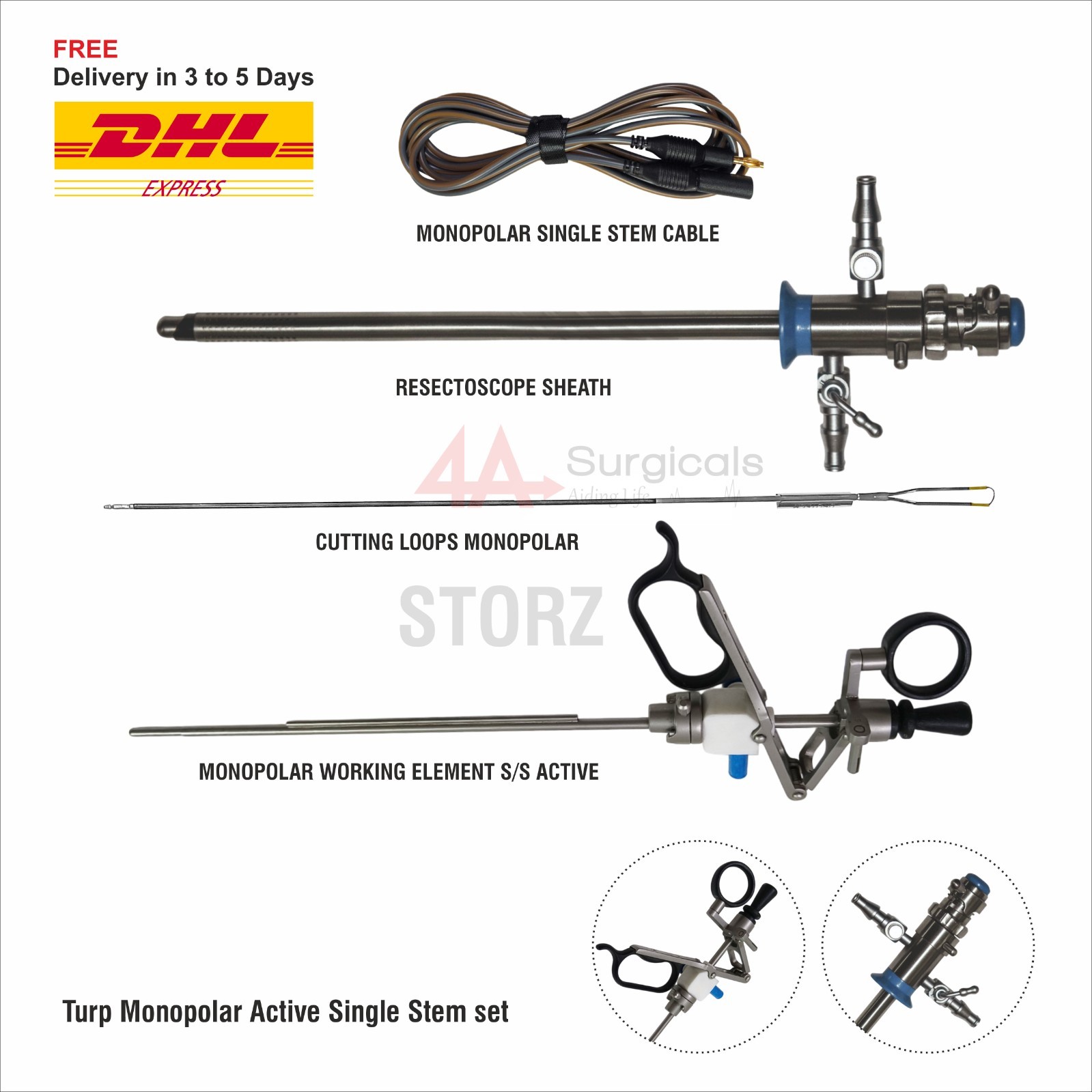 4A TURP Monopolar Active Single Stem Set