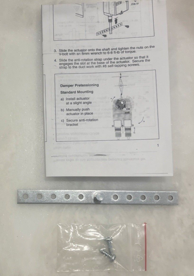 BELIMO TF24 Damper Actuator us - Includes Installation Instructions (reversible)