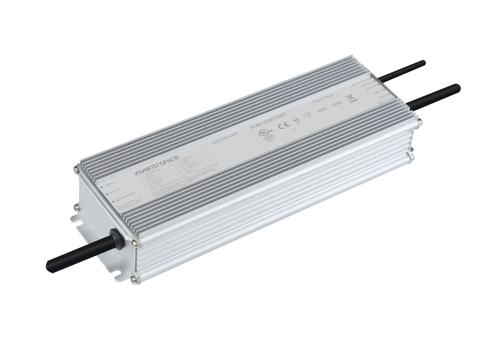 Inventronics 320Watt Led driver AC100-240V/277V, EMU-320S760MT