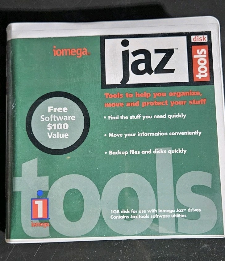 iomega Jaz 1GB Tools & Software Utilities Disk - Unused & Sealed
