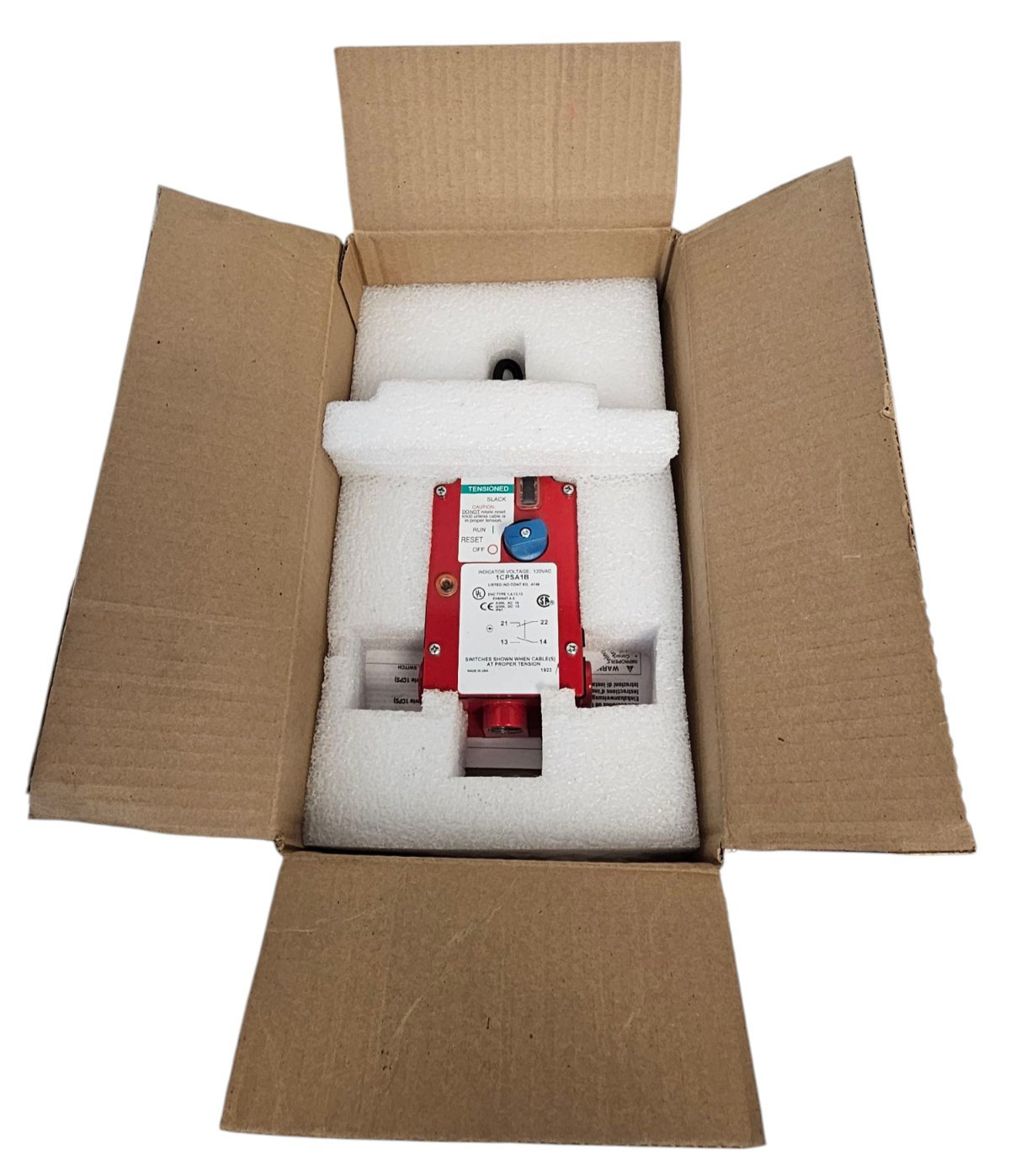 NIB HONEYWELL 1CPSA1B MICRO CABLE PULL SAFETY SWITCH 1NC/1N 120VAC 250FT, 1CPSA