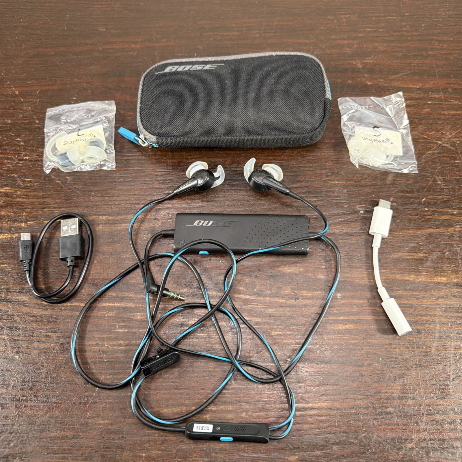 QC20 Headphones Acoustic Noise Cancelling Earphones for BOSE IOS iPhone Devices
