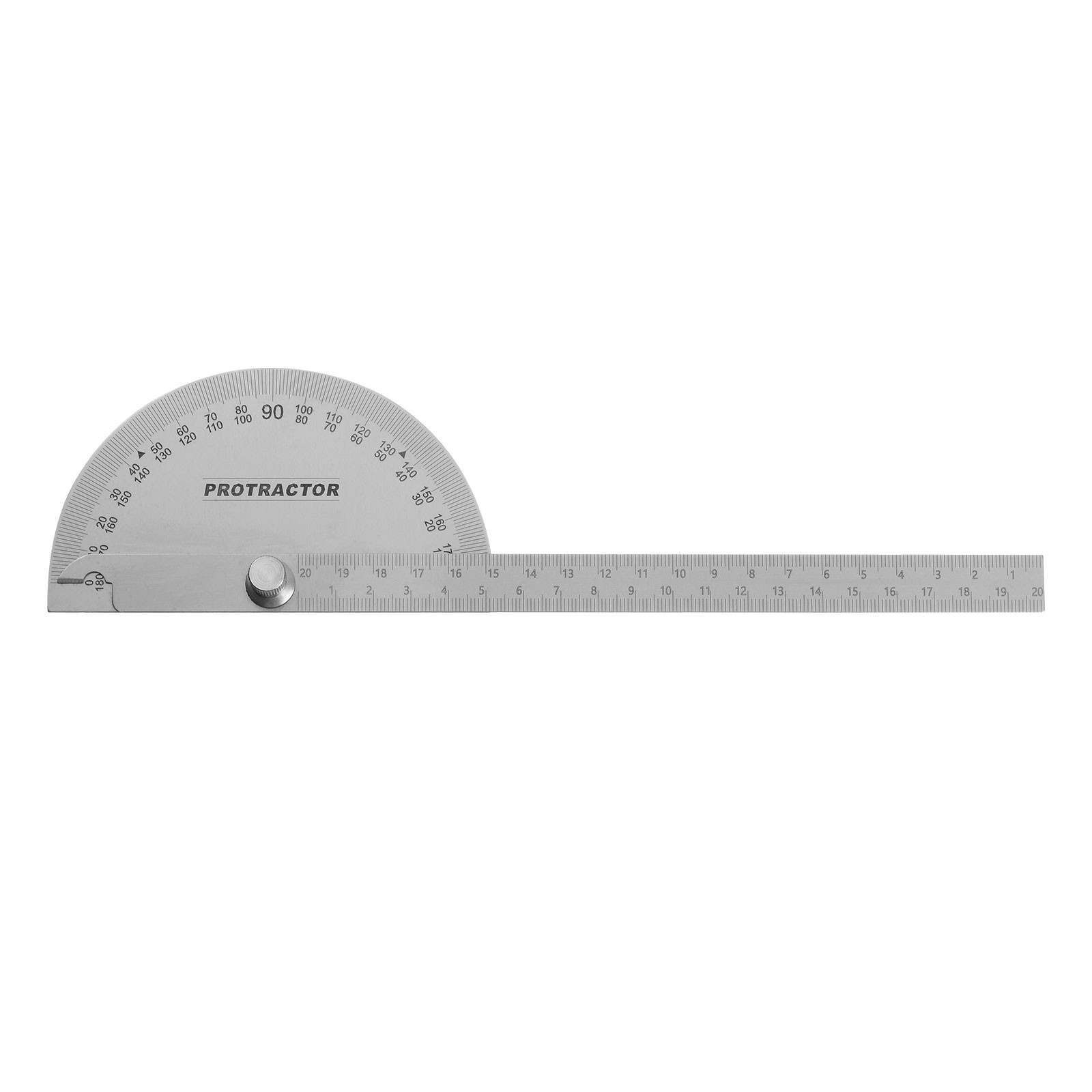 Angle Protractor 0-180 Degrees Round Head Find-er Measuring Ruler w/ 20cm Arm