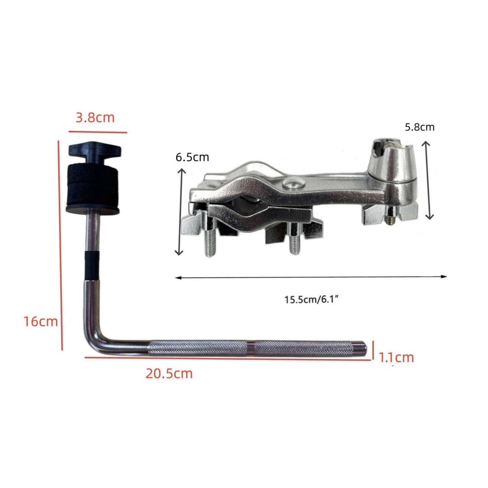 Drum Hardware Extension Clamp Sturdy Percussion Holder Space-Saving for