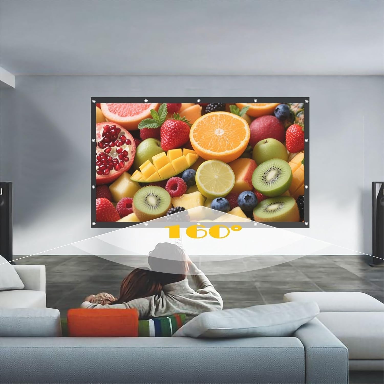Wrinkle-Resistant Portable Projector Screen - Perfect for Indoor & Outdoor Use