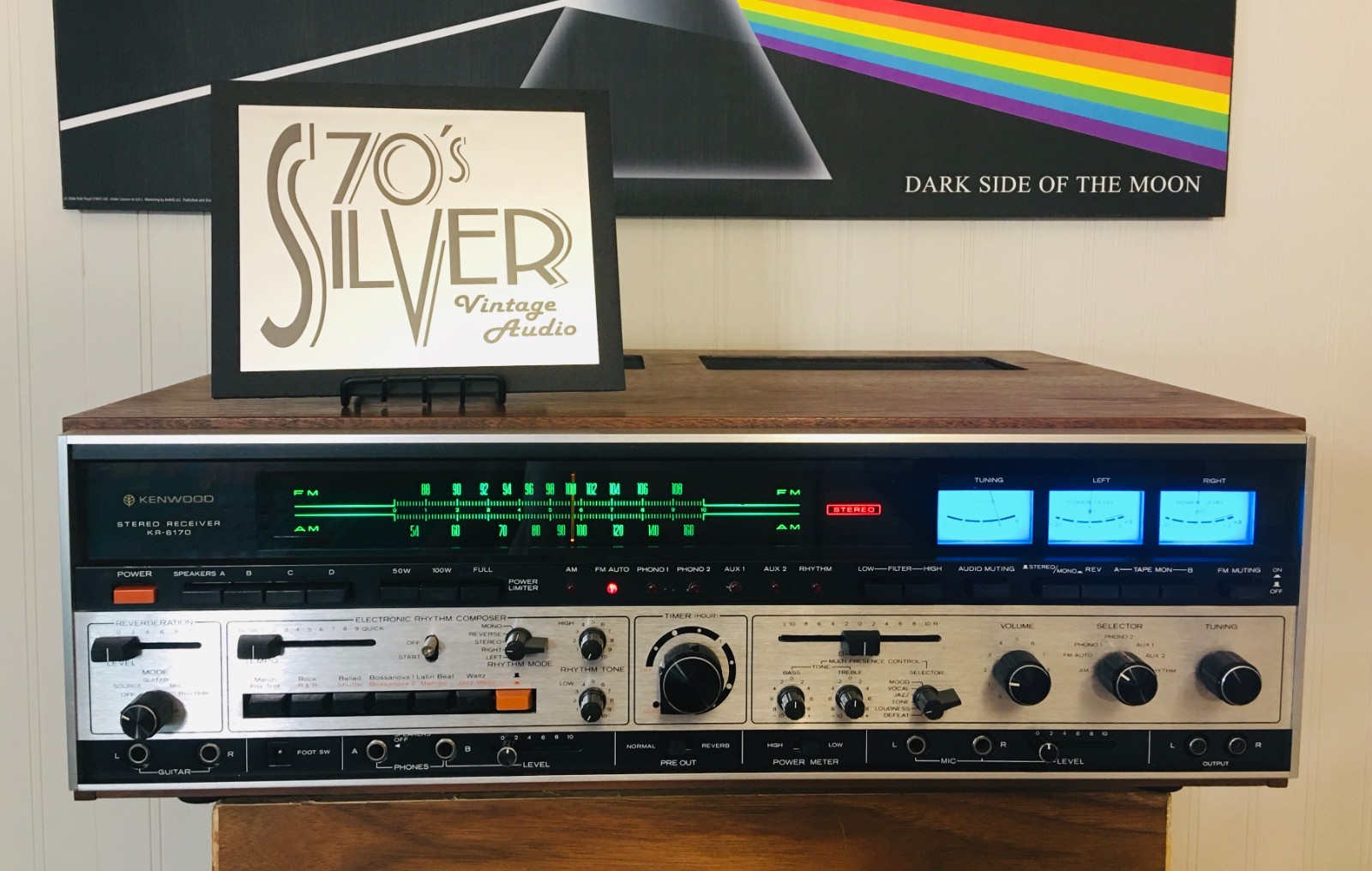 Kenwood KR-6170 Receiver - Tested/Serviced, Working. Orig Box+Manual.  See video
