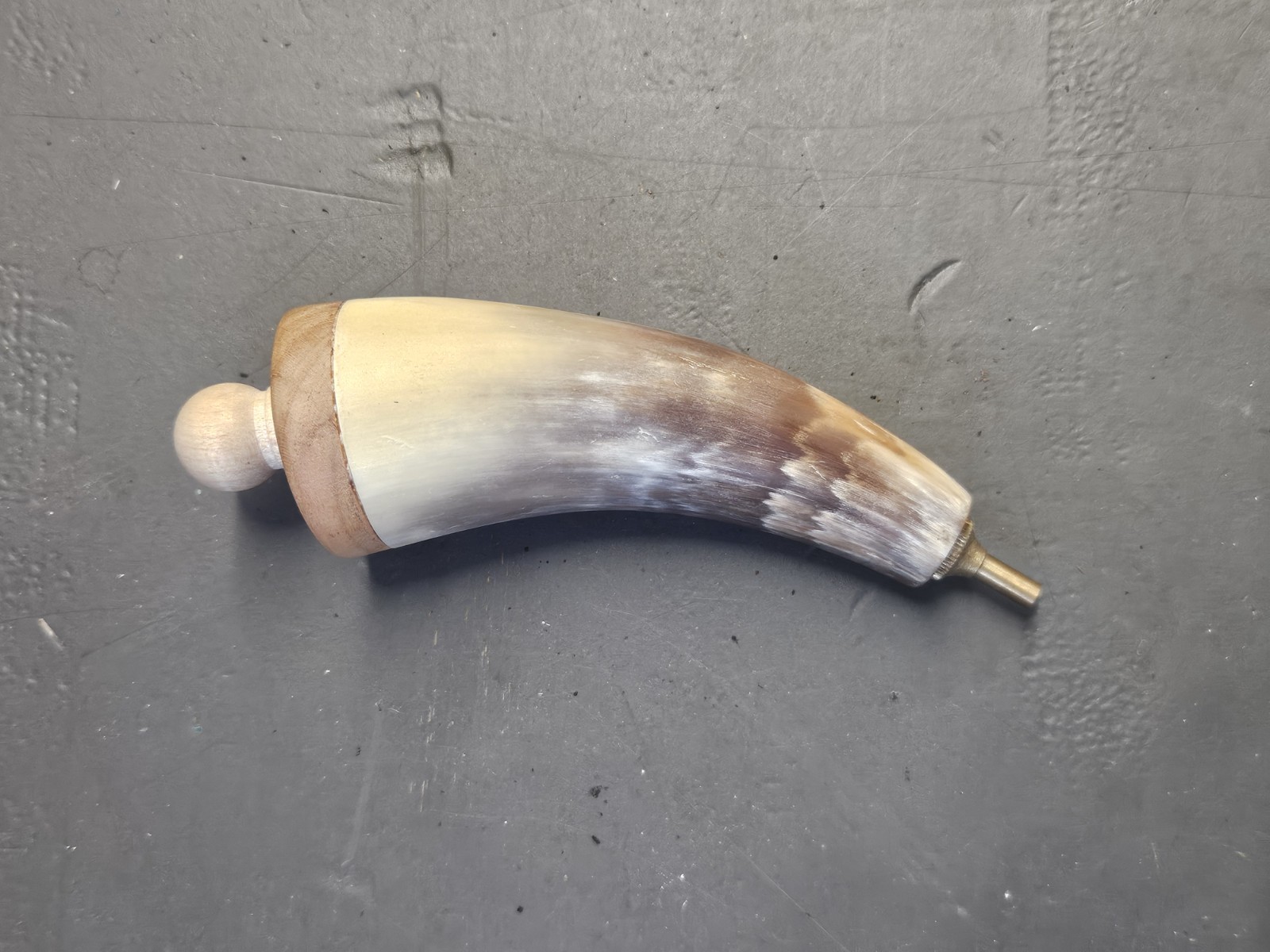 MuzzleLoader Pan Priming Powder Horn Flintlock Black Powder Musket Primitive #2