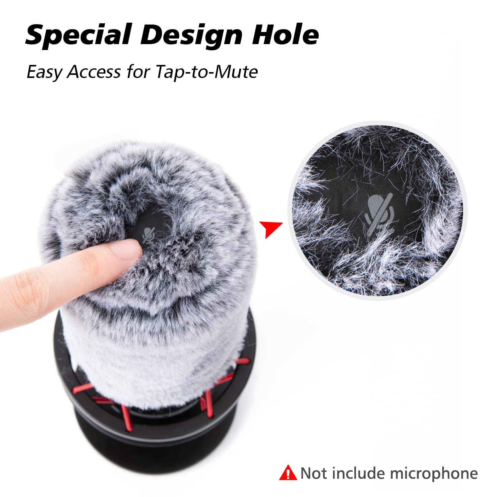 HyperX QuadCast Pop Filter Foam Cover - 2 Pack Windscreen Muff