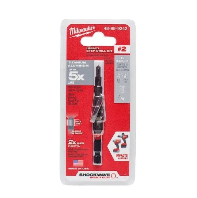 LOT OF 3 Milwaukee Tool 48-89-9242 Shockwave Impact Duty No. 2 3/16 - 1/2"
