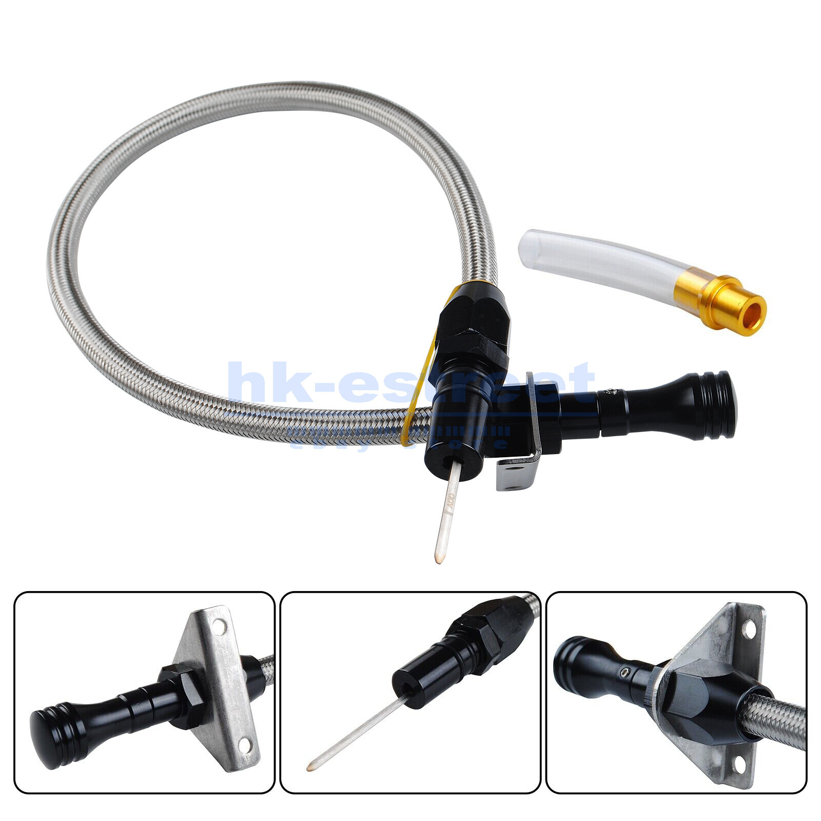 For Ford AOD Flexible Chrome Stainless Steel Transmission Dipstick AODE 4R70W US