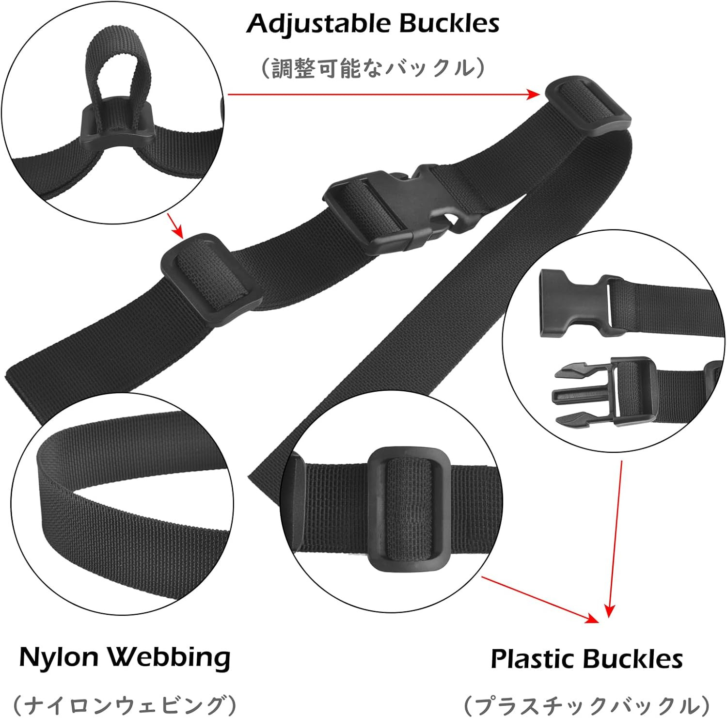 Backpack Chest Strap Adjustable Sternum Strap Chest Belt Molle with Quick Releas