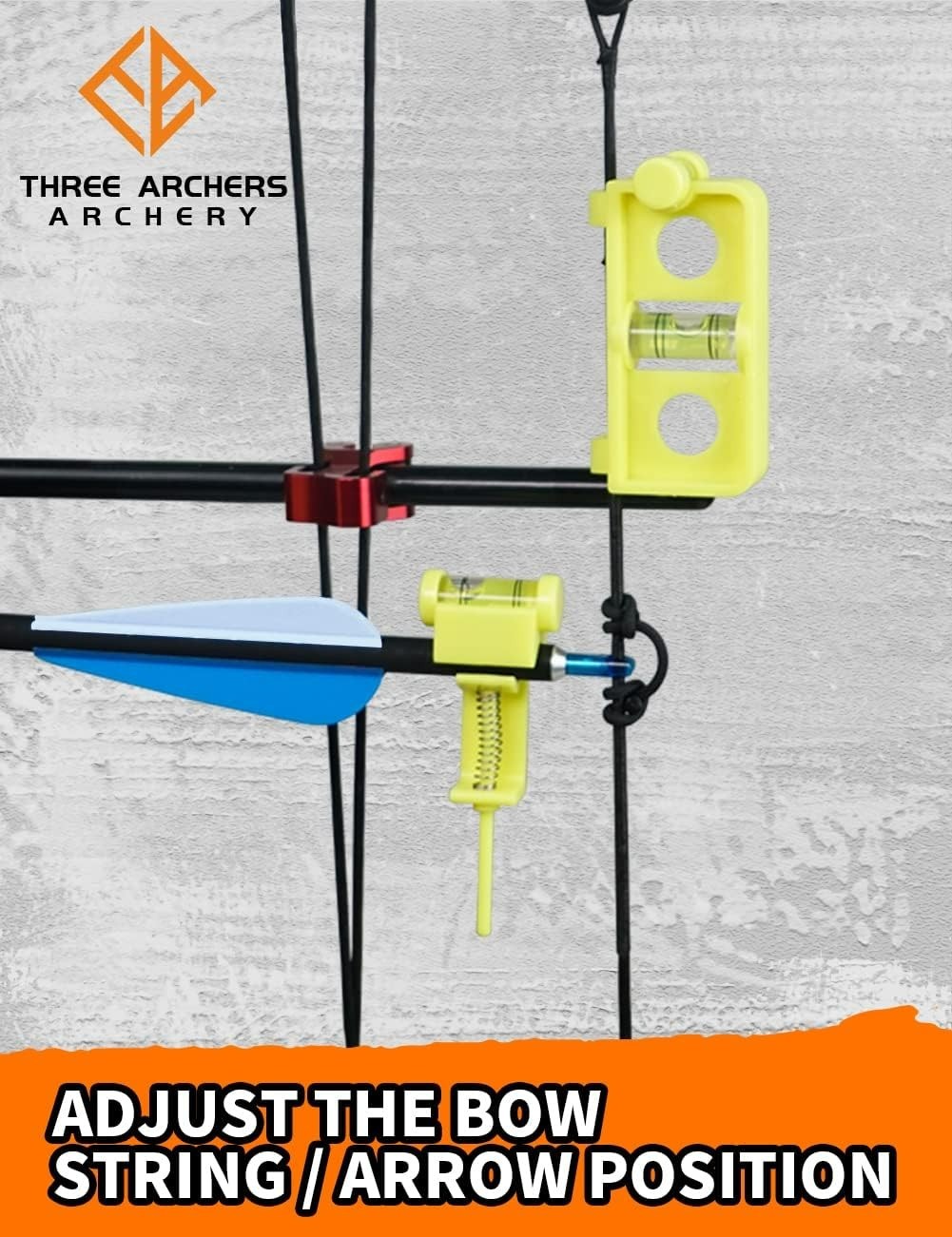 Durable Yellow Archery Bow Tuning String Level Combo Kit for Ambidextrous Use