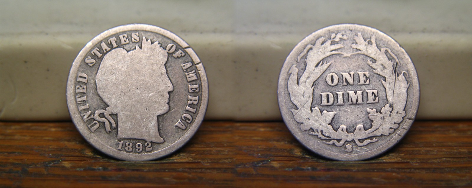 1892-S BARBER LIBERTY HEAD SILVER DIME 1892S US COIN