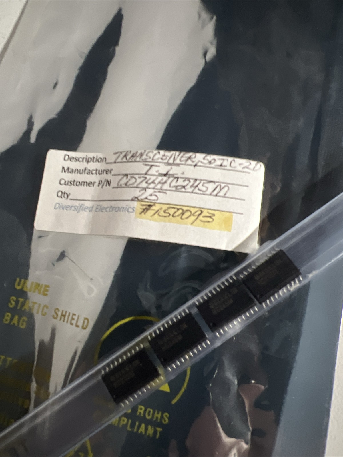 4pc CD74HC245M HARRIS Transceiver, Non-Inverting IC 3-State Output 20-SOIC