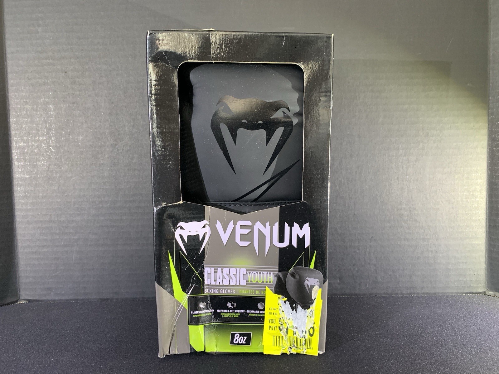 Venum Classic Kids Boxing Gloves - Unisex - Black - 8 oz