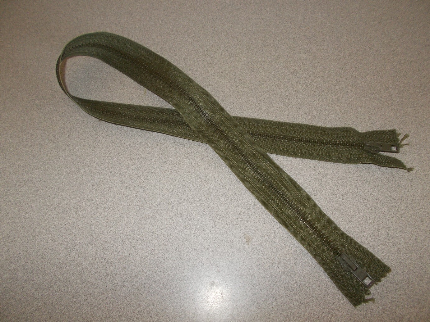 British military surplus repair zipper 2 way Opti OD green 27 1/4 Inch length