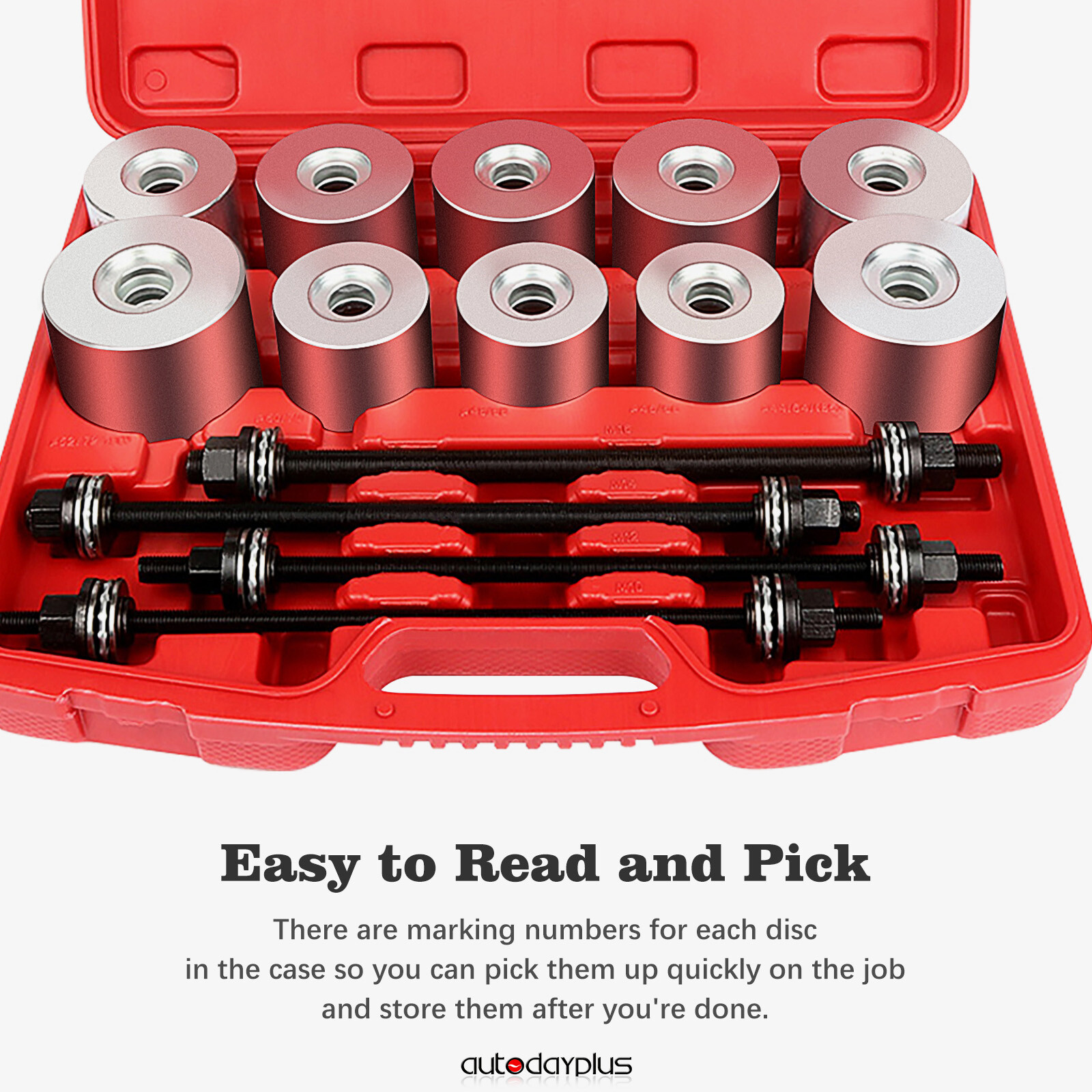 27pc Universal Press and Pull Sleeve Kit Bush Bearing Removal Insertion Tool Kit