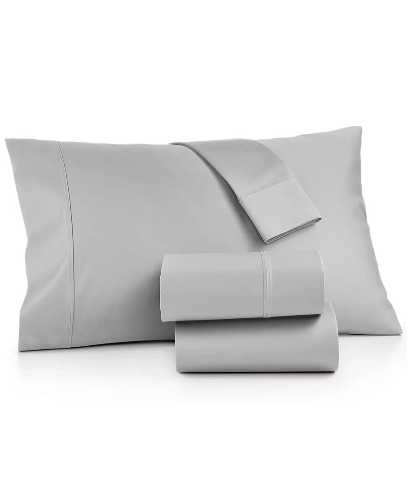 Bergen House 1000 Thread Count 100% Egyptian Cotton 4-Pc. Sheet Set, Queen -Gray