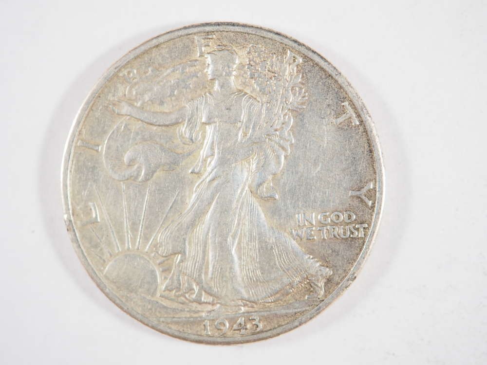 1943 D Walking Liberty Half Dollar 90% Silver Extra Fine (XF) - SKU 222USHD