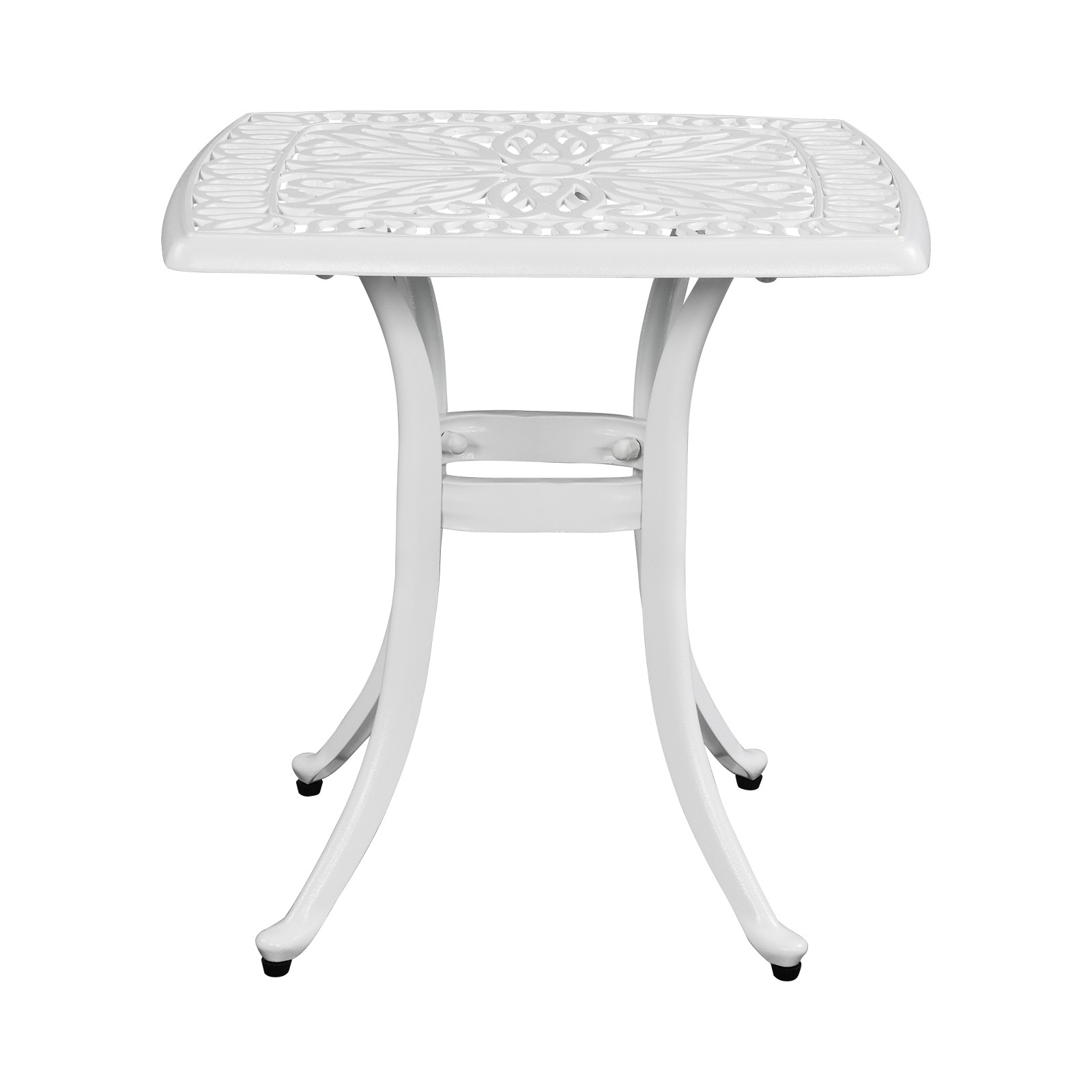 Outdoorr Cast Aluminum Square Table, End Table Side Table for Paio Backyard Pool