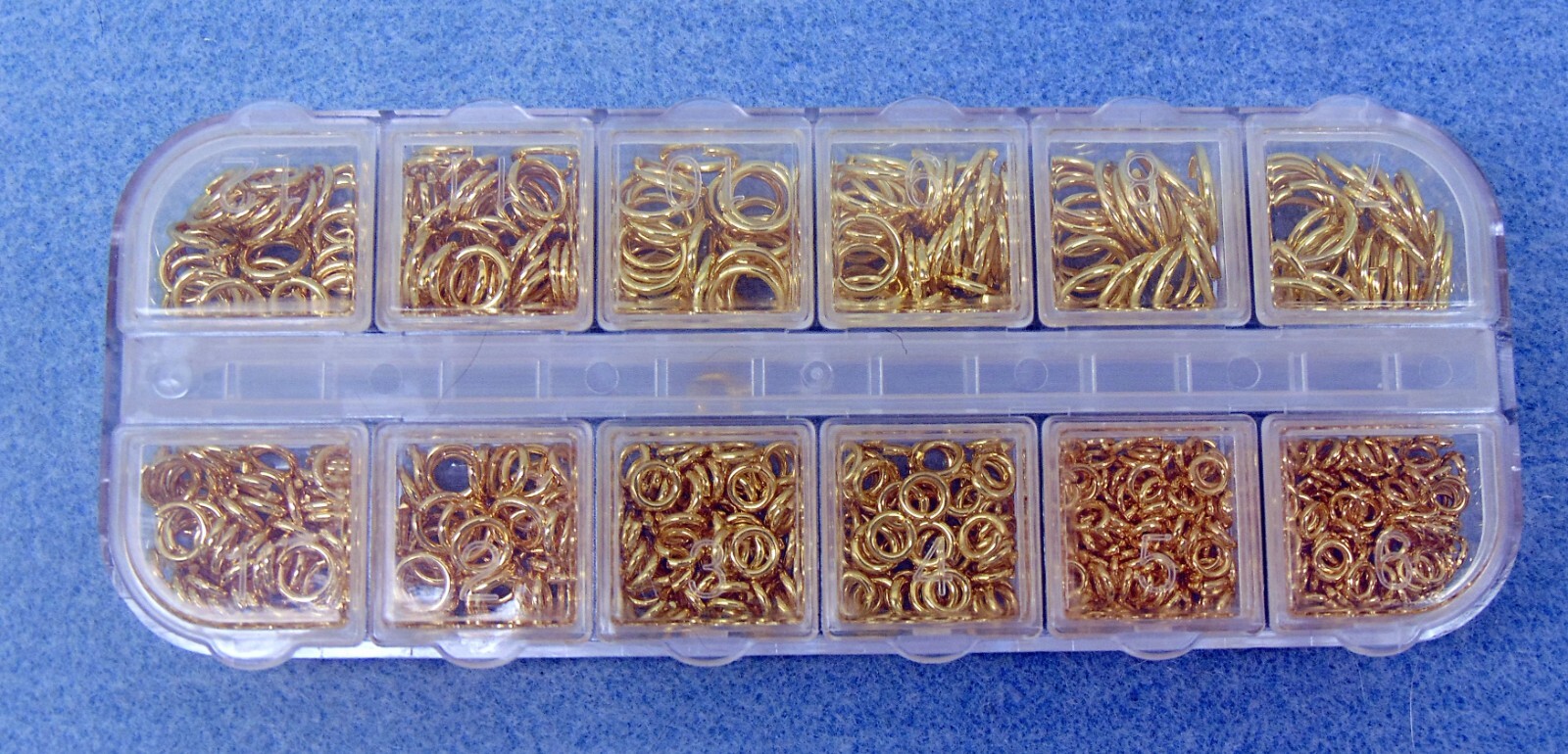 JUMP RING MIX Container ~ GOLD Plated JumpRings 4 - 10mm 18 gauge 600 jump rings
