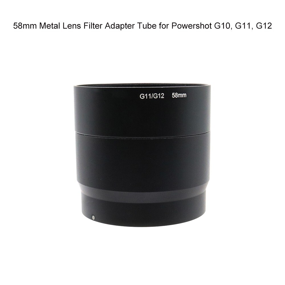 58mm Lens Filter Adapter Tube UV CPL ND Lens Filter Tube for Powershot G10 G11