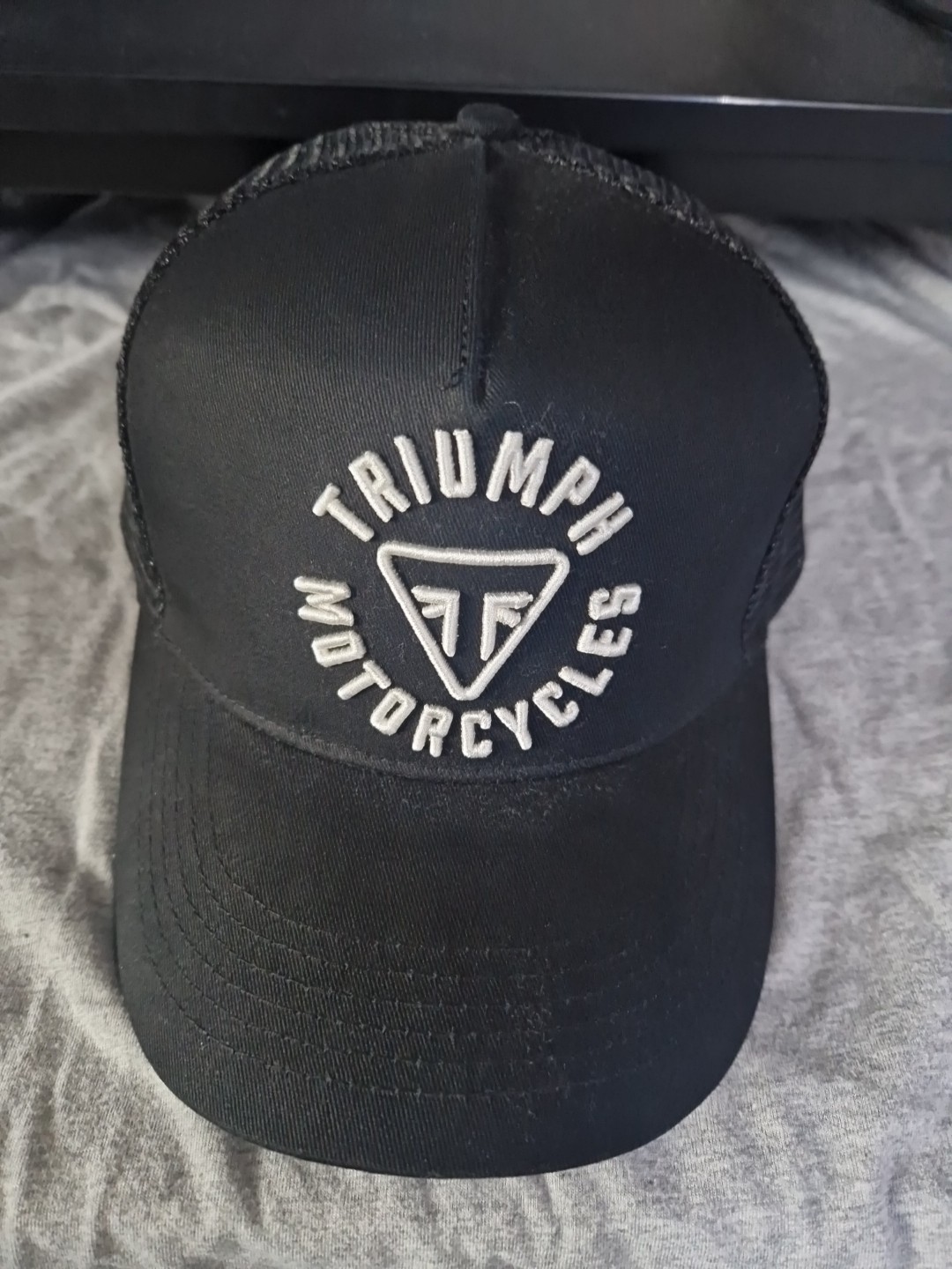 Triumph Motorcycles Genuine Baseball Cap Black Mesh Back Adjustable BNWOT