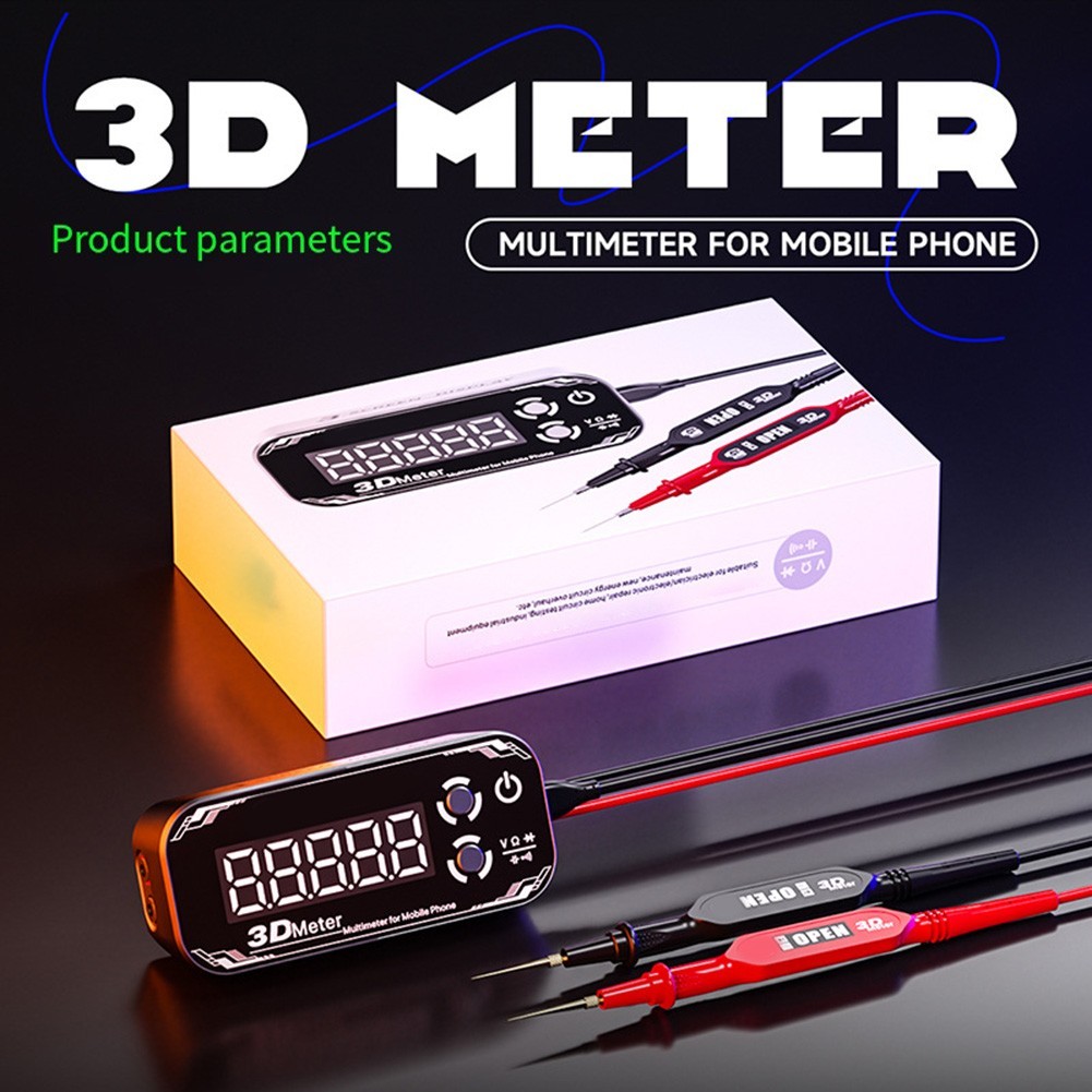 3D Meter Digital Multimeter with Triple Screen Display and 2000mAh