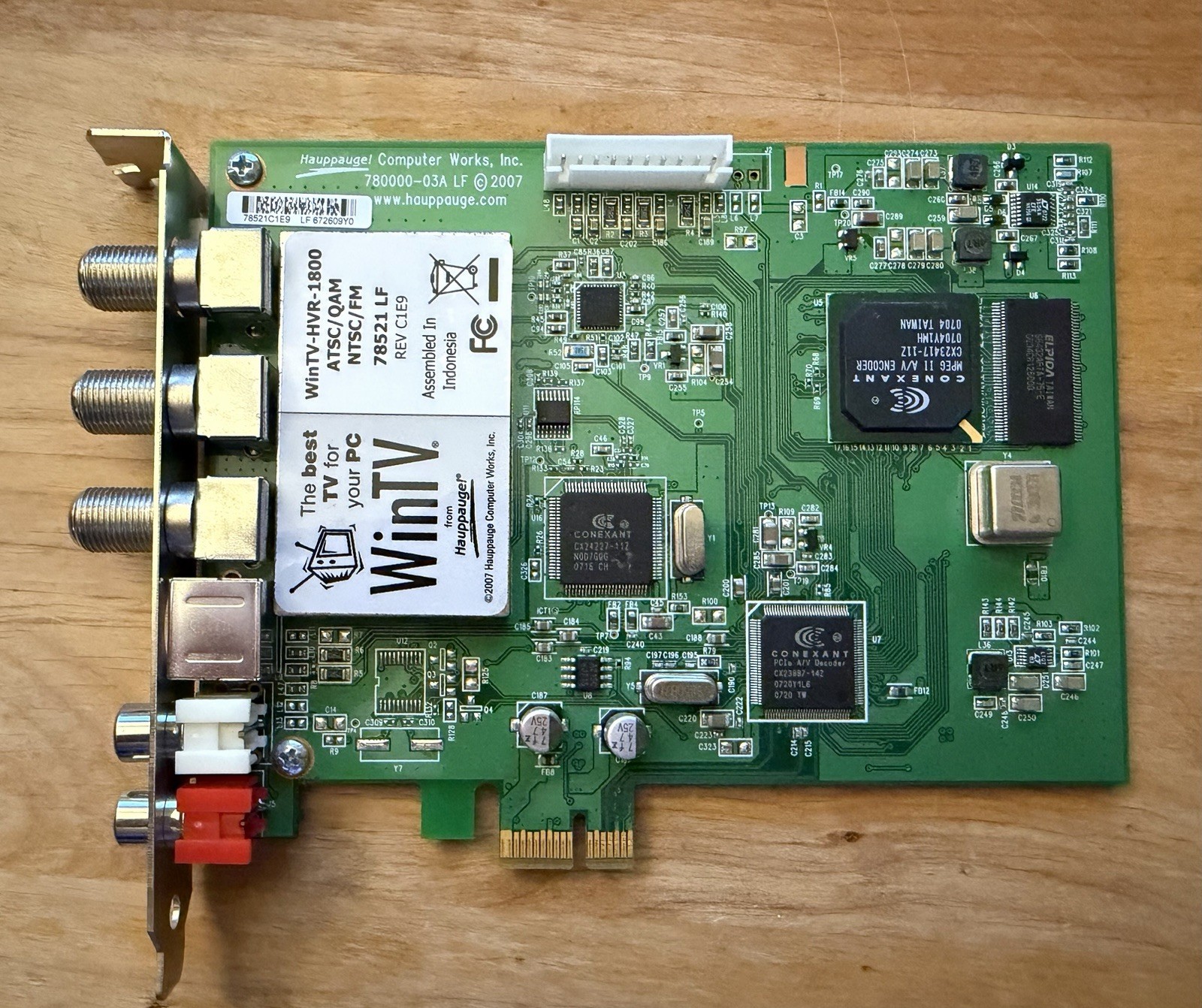 Hauppauge WinTV-HVR-1800 Desktop PC PCIe TV Tuner Card 78521 LF Rev C1E9