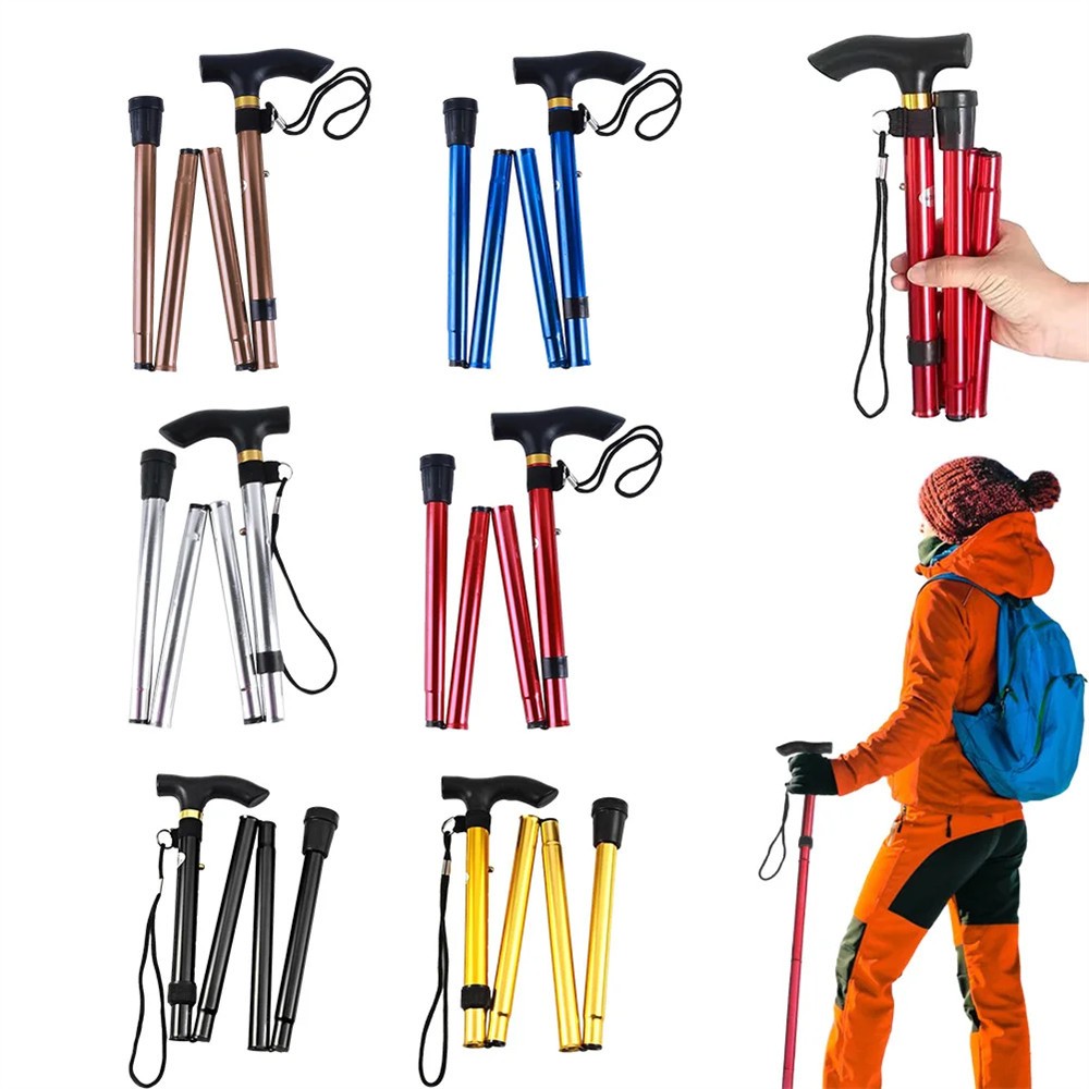 Cane Walking Stick Adjustable Folding walking Aluminum Collapsible Travel Hiking