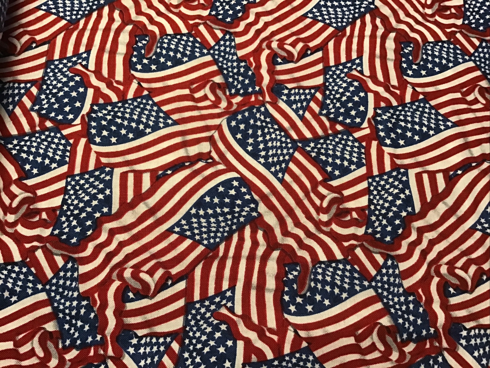 Fabric American Flags 2042, sold by the yard